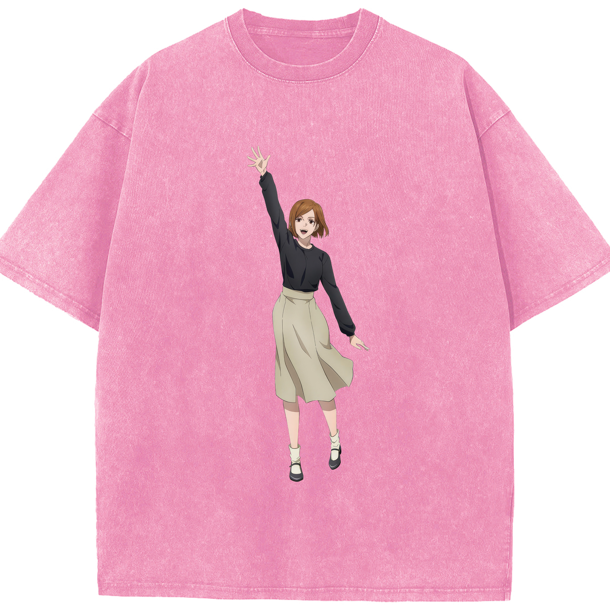（画像用） 呪術廻戦 Jujutsu Kaisen 綿100% ヴィンテージ風 半袖Tシャツ（フロントプリント）